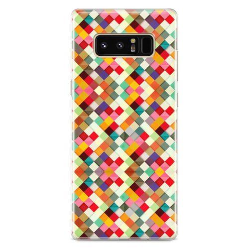 Samsung Galaxy Note 8 Kılıf Karo Taşlar Arka Kapak Koruma Desenli Full Koruyucu