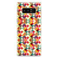 Samsung Galaxy Note 8 Kılıf Karo Taşlar Arka Kapak Koruma Desenli Full Koruyucu