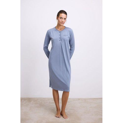 Modal Uzun Kollu Düğmeli Gecelik