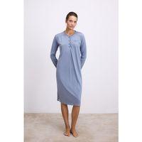 Modal Uzun Kollu Düğmeli Gecelik