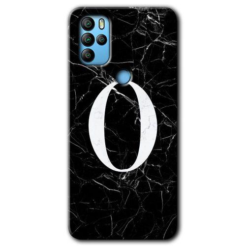 General Mobile GM 21 Pro Kılıf HD Desen Baskılı Arka Kapak - Siyah Mermer Desenli O Harfi