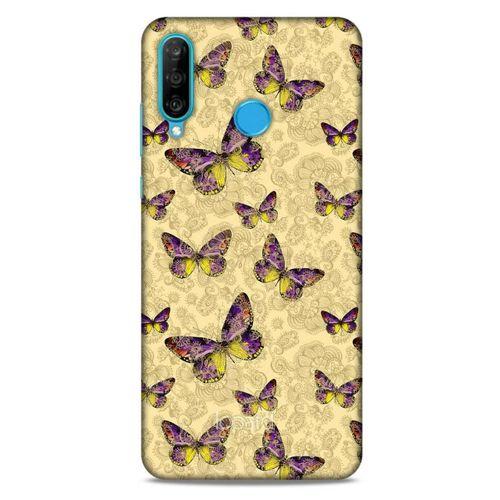 Huawei P30 Lite Kılıf Kelebek Etkisi (38) Neo Hybrid Kılıf Kırmızı Tonlar