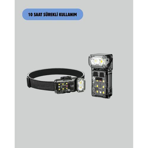 3’ü 1 Arada Led Far Şarj Edilebilir Sensörlü Manyetik 10 Saat Kullanım