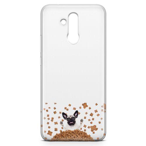 Huawei Mate 20 Lite Kılıf Köpek Maması Pug Arka Kapak Koruma Desenli Full Koruyucu