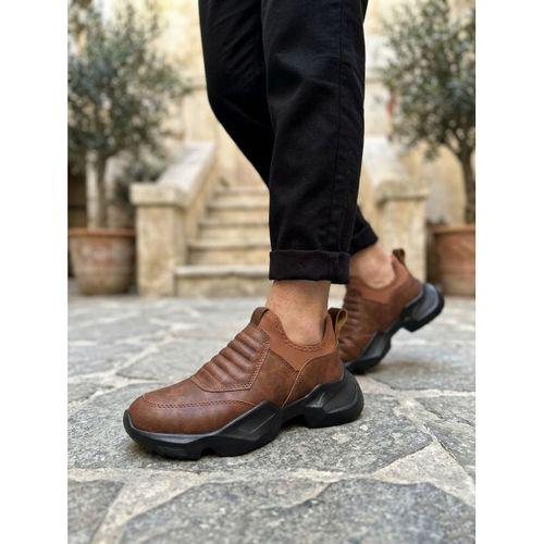 BA0402 Bağcıksız Rahat Yüksek Taban Taba Erkek Spor Ayakkabı