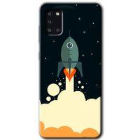 Potkal Hediye Fabrikası Samsung Galaxy A31 Kılıf HD Desen Baskılı Arka Kapak - Space Smoke