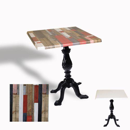 Dockers Çipa 1001 Döküm Ayak Kare Masa 80X80 cm - (Werzalit, Wermodin ve Allzalit Tabla) - Redwood