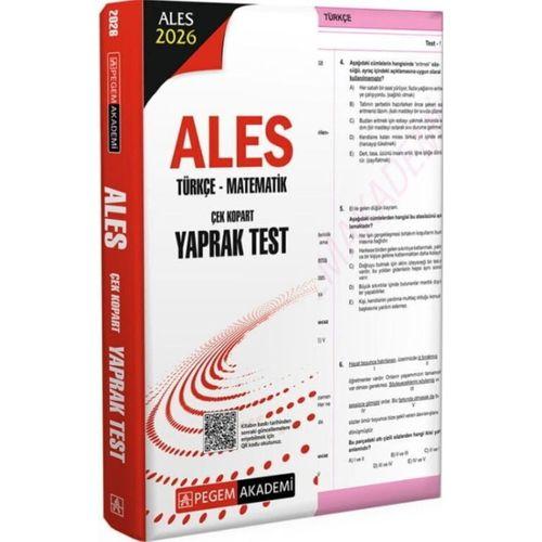 2026 ALES Türkçe Matematik Çek Kopart Yaprak Test Pegem Yayınları
