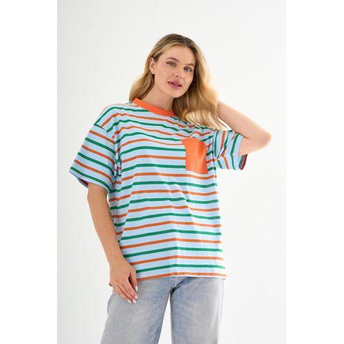 ALEXANDERGARDI Cep Detaylı Çizgili T-shirt