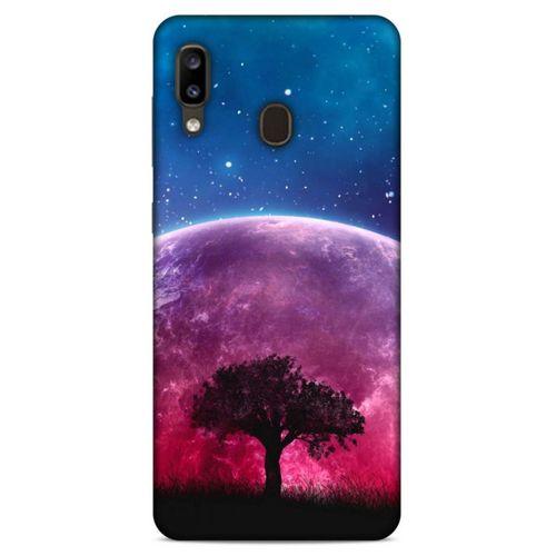 Lopard Samsung Galaxy A20 Uyumlu Kılıf Gece'S (39) Liquid Crystal Kılıf Pembe Ay