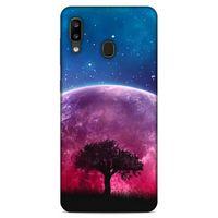 Lopard Samsung Galaxy A20 Uyumlu Kılıf Gece'S (39) Liquid Crystal Kılıf Pembe Ay