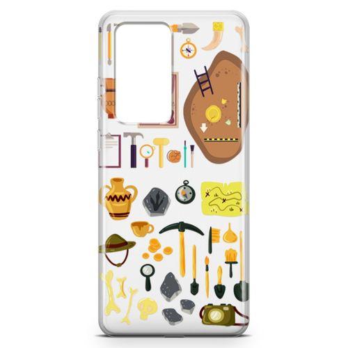 Huawei P40 Pro Kılıf Arkeolog Malzemeleri Arka Kapak Koruma Desenli Full Koruyucu