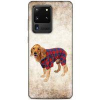 Samsung Galaxy S20 Ultra Kılıf Köpek Kıyafetleri (47) Crystal Flex Kılıf Golden Gömlek
