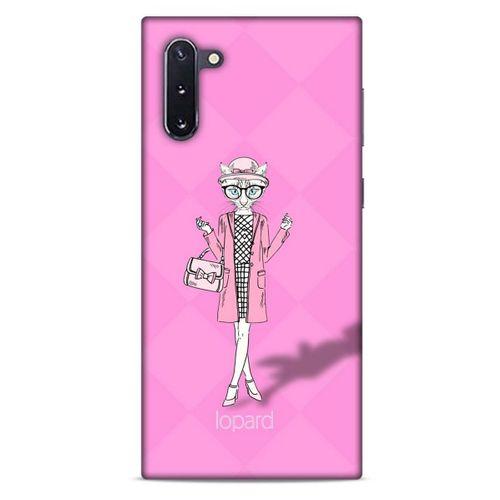 Samsung Galaxy Note 10 Kılıf FunnyMaX (21) Koruyucu Kapak Şeker Pembe Kedi