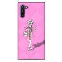Samsung Galaxy Note 10 Kılıf FunnyMaX (21) Koruyucu Kapak Şeker Pembe Kedi