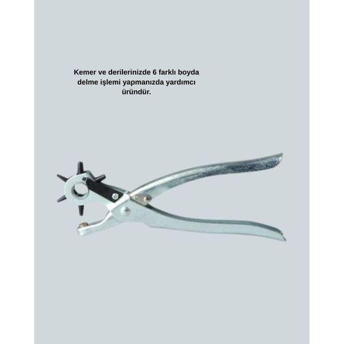 Deride Kemer Çanta Ayakkabı Delme Pensesi 6 Uçlu Döner Başlıklı Tamir Aleti