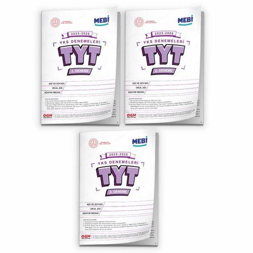 2026 ÖSYM YKS-TYT MEBİ OGM Deneme 1 -2 -3 Paketi Güncel 3lü SET (Seri Deneme Paketi) BASKI ÜCRETİ