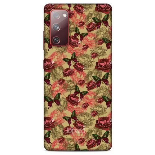 Samsung Galaxy S20 Fe Kılıf Kelebek Etkisi (39) Liquid Crystal Kılıf Turuncu Yeşil