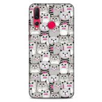 Lopard Huawei P Smart Z Uyumlu Kılıf Kediler (32) Soft Silikon Kılıf Pembe Burun