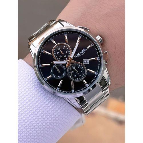 Tom Jones Bileklik Hediyeli Çelik Kordon 3 Atm Suya Dayanıklı 2 Yıl Garantili Erkek Kol Saati 2462.2