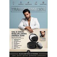 SİYAH Saç Sakal Kapatıcı  KREM Pudra Seyreklik Giderici  Dolgunlaştırıcı Hair Touch Up 723608
