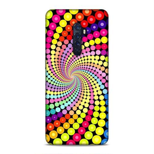 Oppo Reno 2 Kılıf Renkli Girdap Arka Kapak Silikon Koruma Full Koruyucu