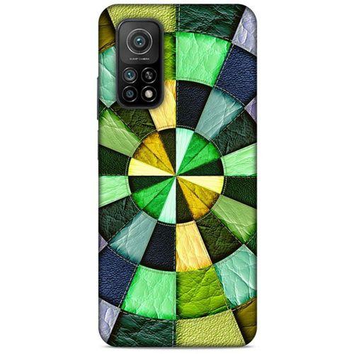 Xiaomi Mi 10T 5G Kılıf Patchwork (36) Glitter Kılıf Yeşil Tonları