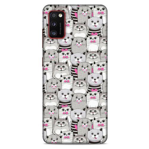 Lopard Samsung Galaxy A41 Uyumlu Kılıf Kediler (32) Soft Silikon Kılıf Pembe Burun