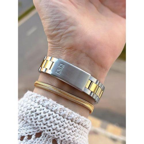 Q&Q Çelik Kordon 2 Yıl Garantili 3 Atm Suya Dayanıklı Kol Saati+Bileklik Hediyeli QQ.1002.A2