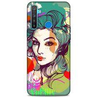 Lopard Oppo Realme 5i Uyumlu Kılıf Sürreal Yüzler ♀ (26) Tpu Silikon Kılıf Desenli