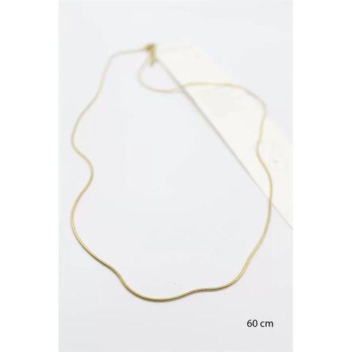 Yılan Zincir Kolye - 60cm - Altın