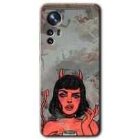 Potkal Hediye Fabrikası Xiaomi Mi 12 Kılıf HD Desen Baskılı Arka Kapak - Devil Girl