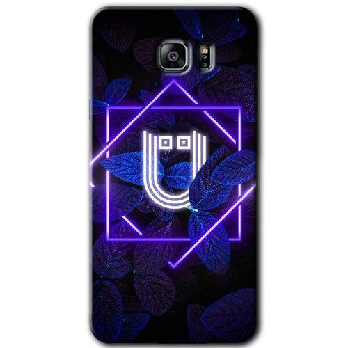 Potkal Hediye Fabrikası Samsung Galaxy Note 5 Kılıf HD Desen Baskılı Arka Kapak - Dark Neon Yaprak Ü Harfi