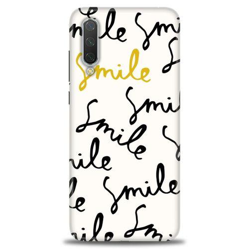 Xiaomi Mi 9 Lite Kılıf HD Baskılı Kılıf - S Smile + Tam Ekran Koruyucu