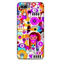 Lopard Oppo Rx17 Neo Uyumlu Kılıf Soyut Sanat (20) Desenli Koruyucu Kılıf