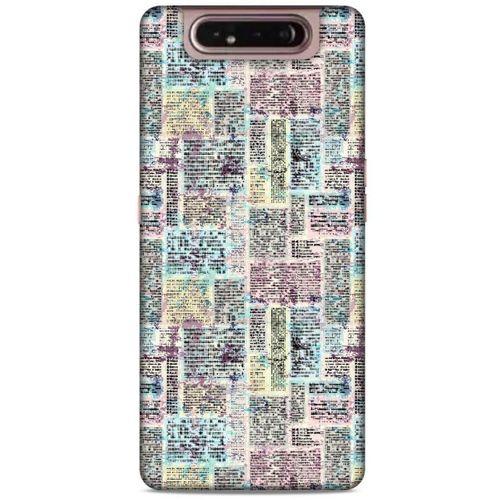 Samsung Galaxy A80 Kılıf Pastel Renkler (7) Telefon Kılıfı Pembe Mavi