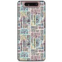 Samsung Galaxy A80 Kılıf Pastel Renkler (7) Telefon Kılıfı Pembe Mavi