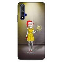 Huawei P Smart S Y8P Kılıf FunnyMaX (32) Soft Silikon Kılıf Turuncu Kahve