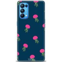 Oppo Reno 5 Pro Kılıf HD Baskılı Kılıf - Ahtapotlar + Tam Ekran Koruyucu