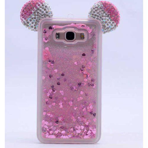 Galaxy J7 2016 Kılıf Zore Micky Taşlı Sıvılı Silikon