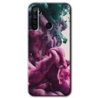 Realme 5i Kılıf Baskılı Kapak - Liquid Cloud + 5D Tam Kaplayan Cam