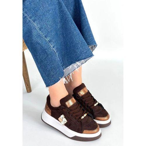 Ceans Kahverengi Süet Bağcıklı Spor Ayakkabı