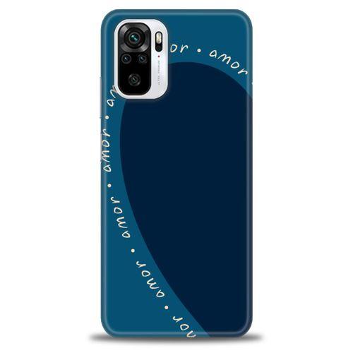 Xiaomi Redmi Note 10 Kılıf HD Baskılı Kılıf - Amor Mavi + Tam Ekran Koruyucu