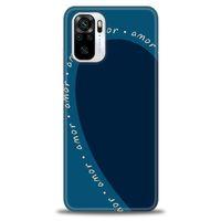 Xiaomi Redmi Note 10 Kılıf HD Baskılı Kılıf - Amor Mavi + Tam Ekran Koruyucu