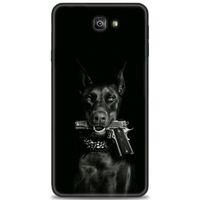 Samsung Galaxy J7 Prime Kılıf HD Baskılı Kılıf - Tabanca ve Köpek + Tam Ekran Koruyucu