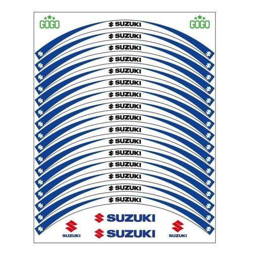 SEVGENT Mavi Beyaz Suzukı Uyumlu Reflektörlü 1 Set Jant Şeridi