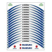 SEVGENT Mavi Beyaz Suzukı Uyumlu Reflektörlü 1 Set Jant Şeridi