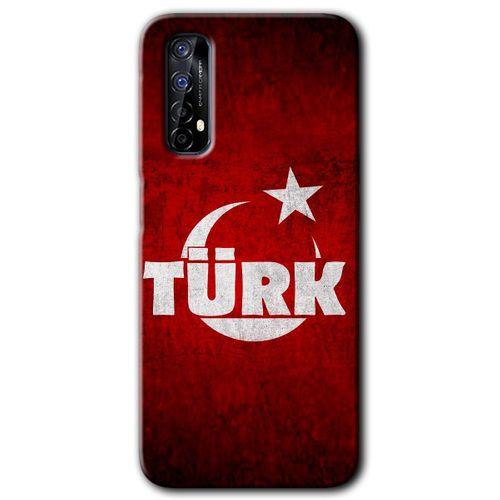 Potkal Hediye Fabrikası Realme 7 Kılıf HD Desen Baskılı Arka Kapak - Ayyıldız Türk