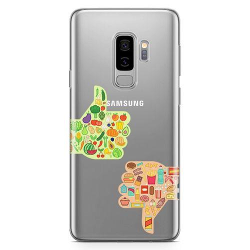 Samsung Galaxy S9 Plus Kılıf Sağlıklı Sağlıksız Arka Kapak Koruma Desenli Full Koruyucu