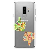 Samsung Galaxy S9 Plus Kılıf Sağlıklı Sağlıksız Arka Kapak Koruma Desenli Full Koruyucu